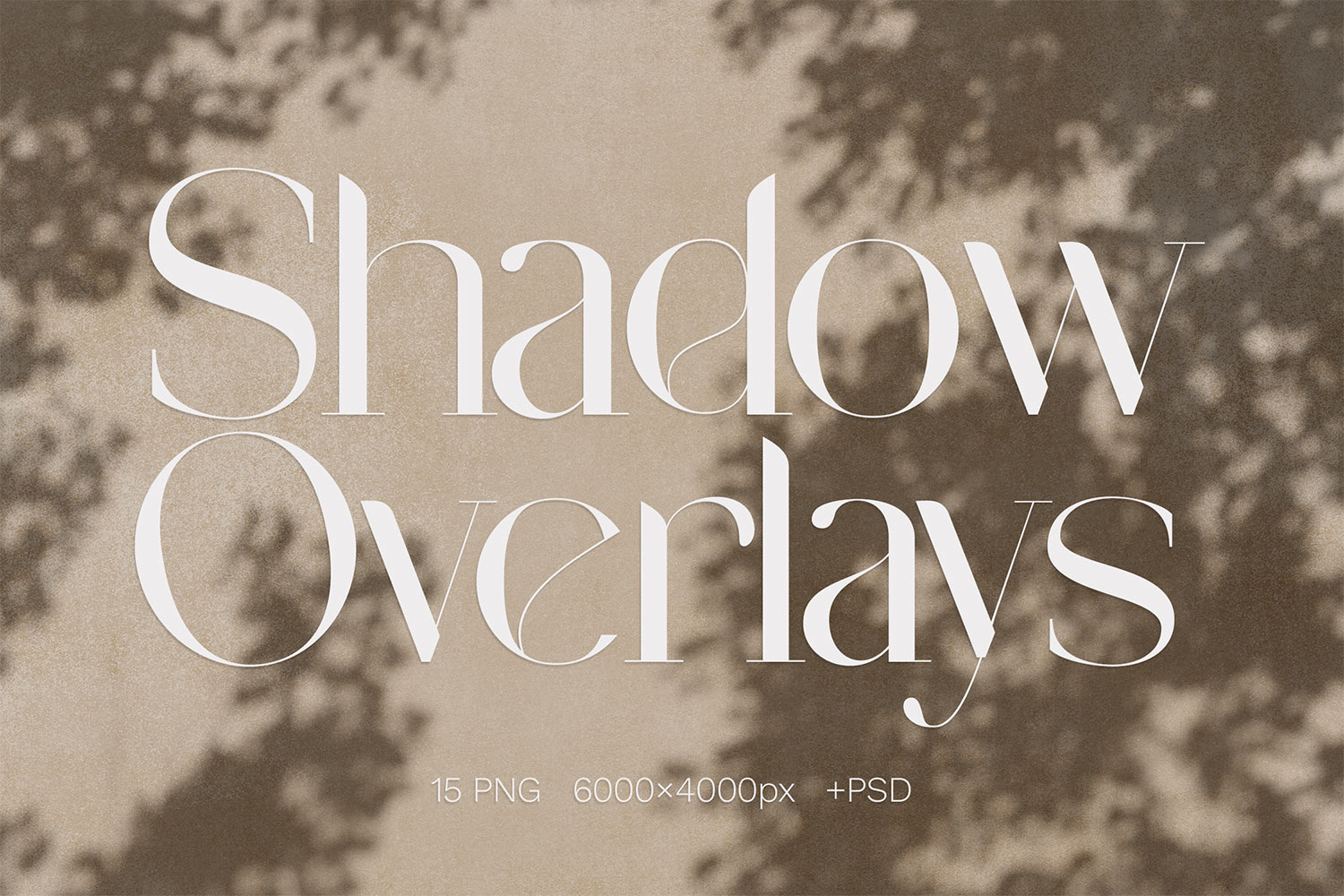 15款自然树叶阴影叠加层效果6K高清背景图PS设计素材包 Shadow Overlays , 第5张