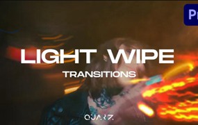 20组电影烧伤动感光效闪烁擦除转场过渡动画PR模板/视频素材 Light Wipe Transitions