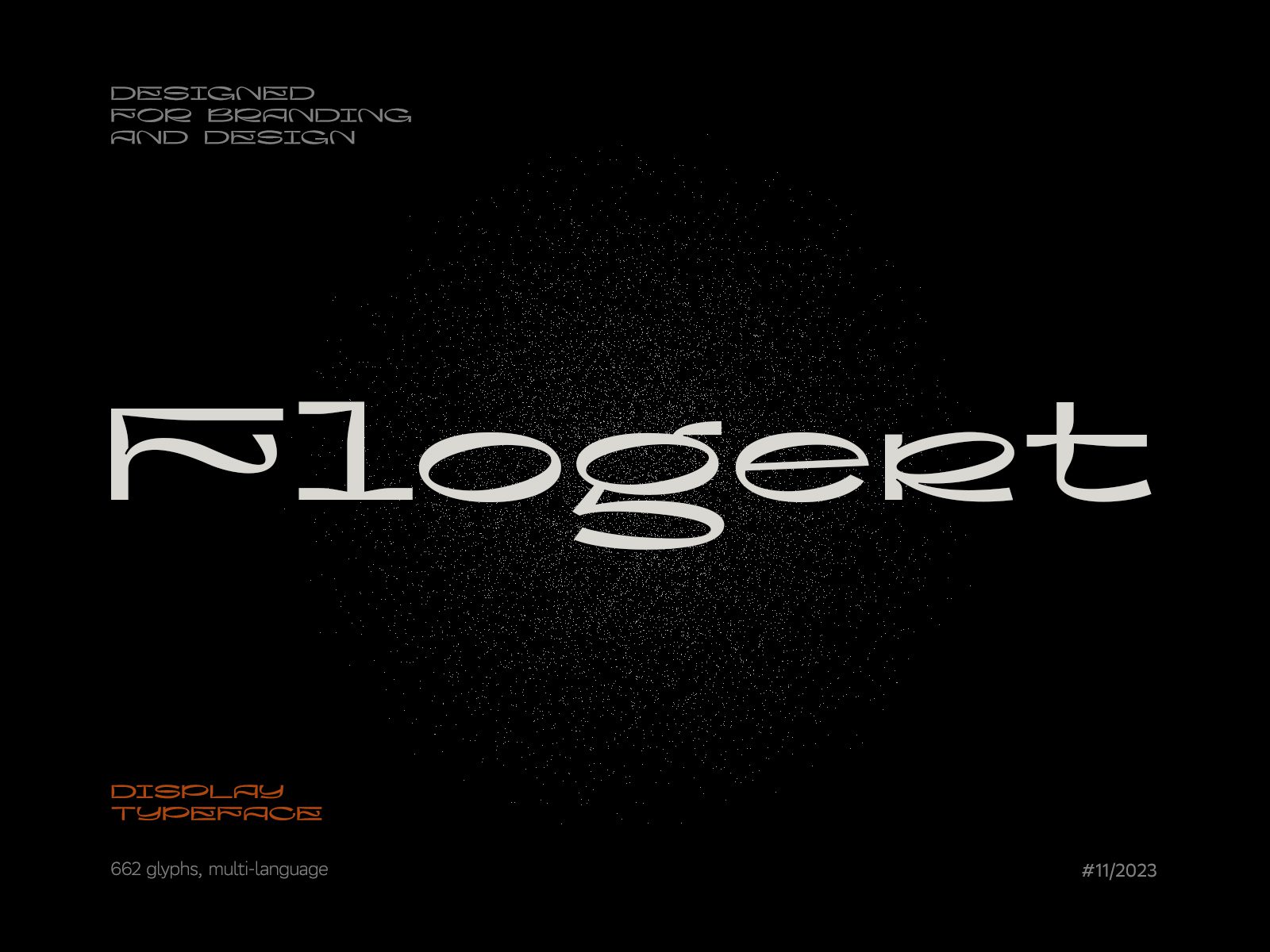 高质量现代酸性艺术抽象图形风格海报杂志排版英文字体 Flogert Display Typeface 设计素材 第1张