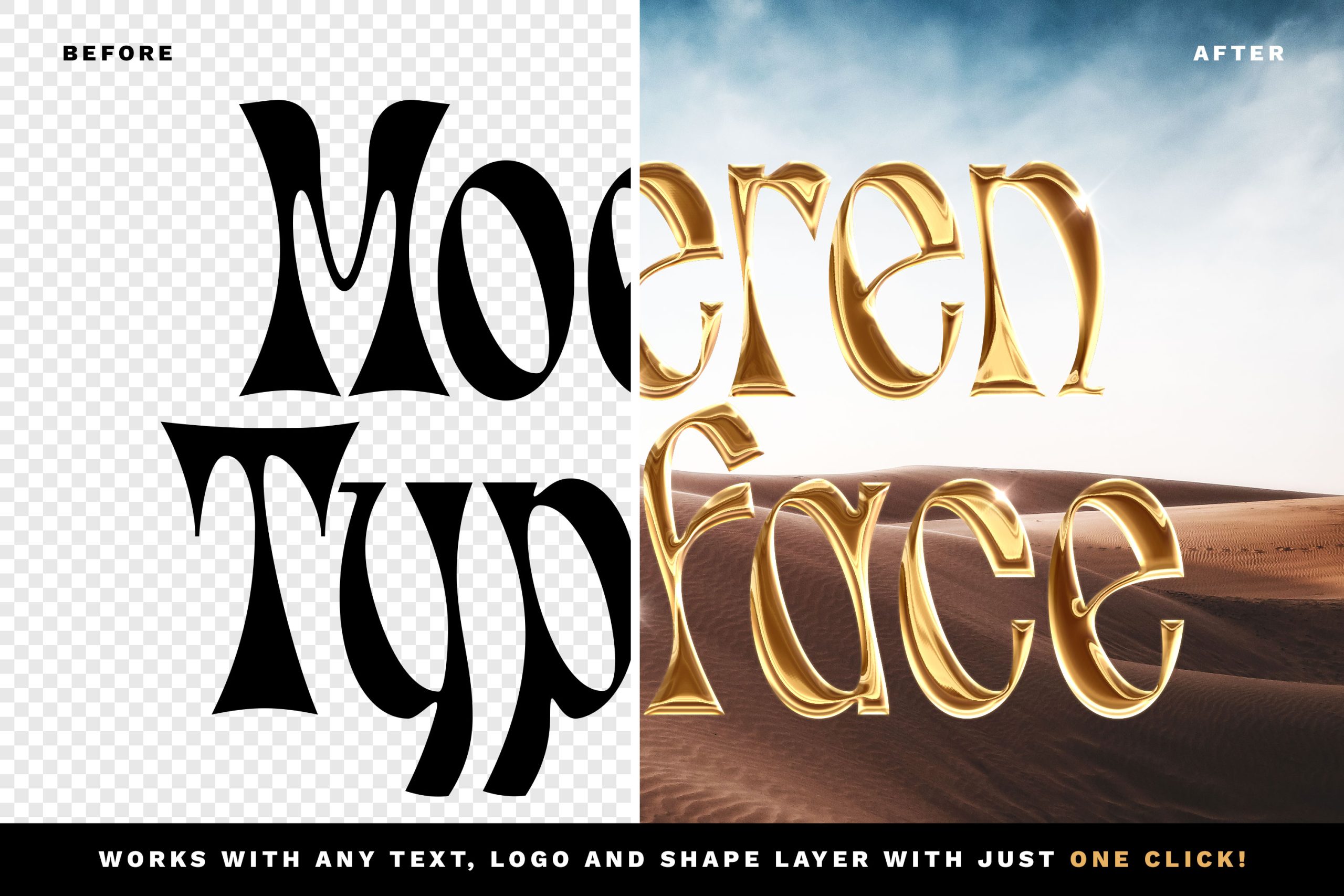 潮流酸性艺术黄金镀铬金属字体特效PSD模板素材 Luxury Chrome Text Logo Style Vol.3 图标素材 第4张