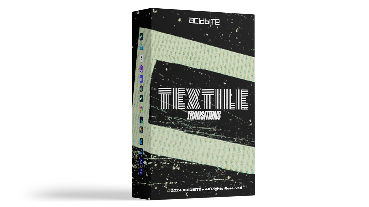 Acidbite – Textile Transitions 41个复古美感布料纺织品纹理磨损做旧划痕纸张边框视频转场+音效素材包 , 第2张