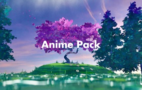 【Blender预设】Procedural Anime Pack 250+卡通动漫着色器模型材质