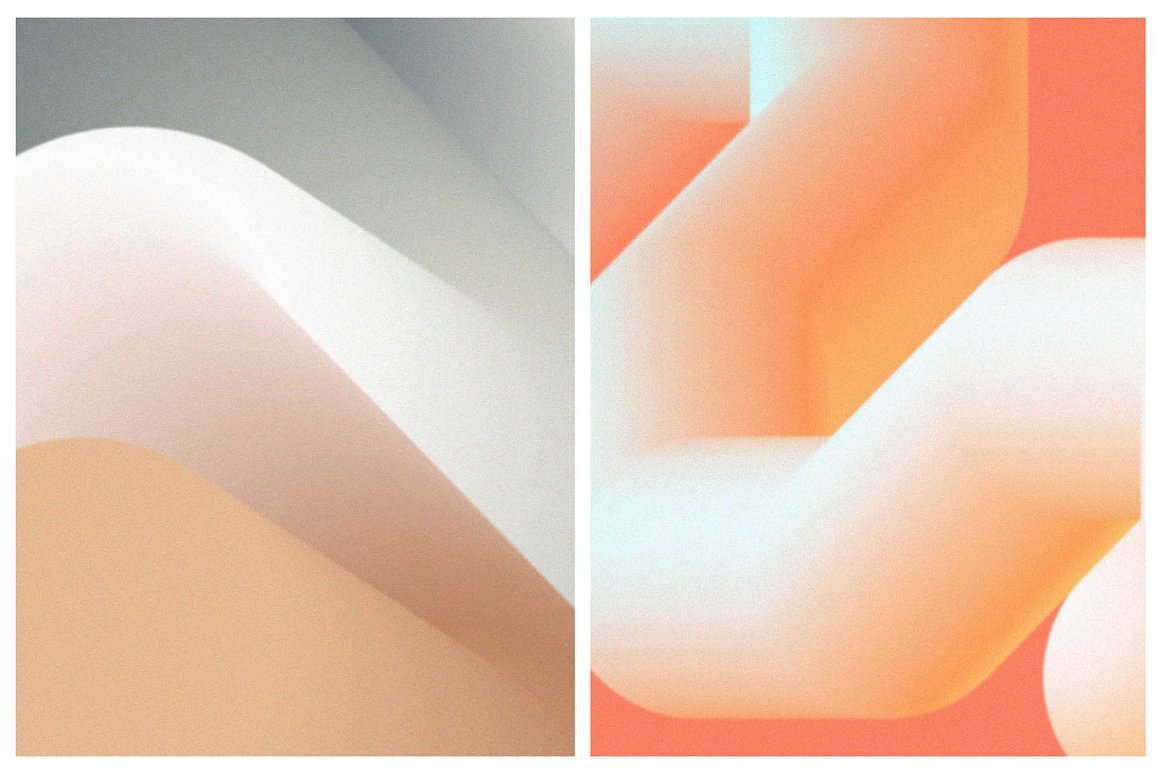 KLOROFORM 70个彩色时髦动态渐变扭曲混合模糊噪点效果海报封面设计元素 Gradient Blend Noise Vol. 2 图片素材 第13张
