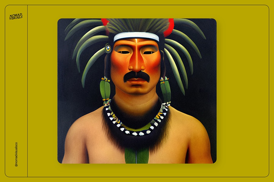 100款高质量古代原始部落土著少数民族人物半身肖像插画图片素材 Portraits Vol.04 图片素材 第25张