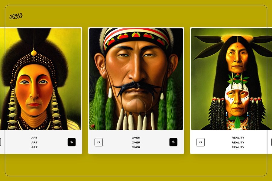 100款高质量古代原始部落土著少数民族人物半身肖像插画图片素材 Portraits Vol.04 图片素材 第27张