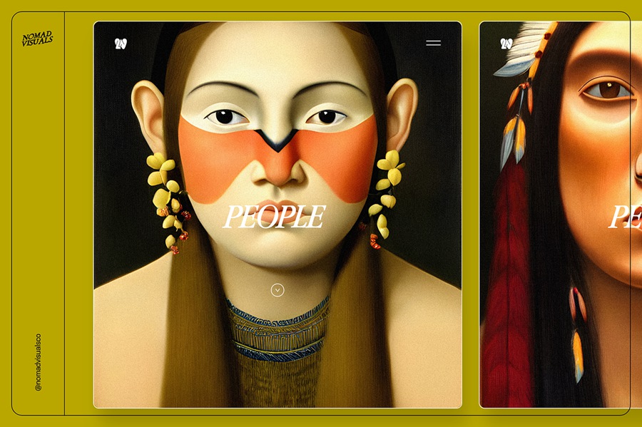 100款高质量古代原始部落土著少数民族人物半身肖像插画图片素材 Portraits Vol.04 图片素材 第31张