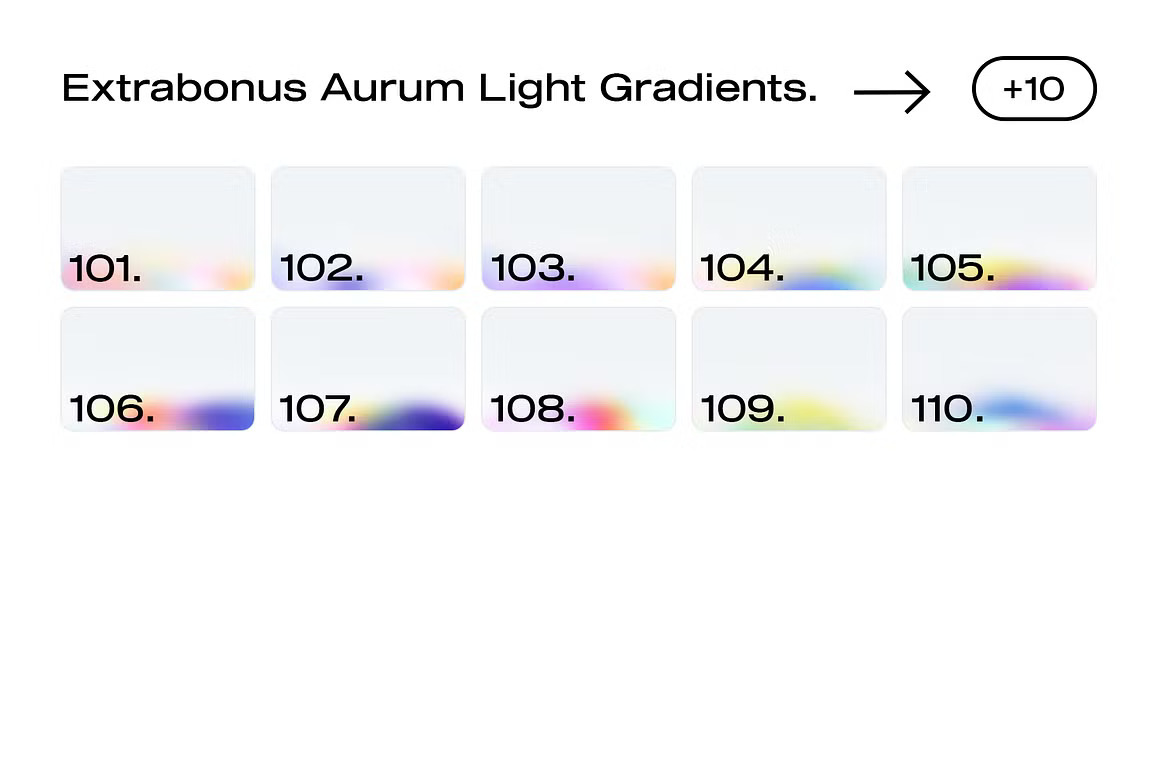 潮流弥散渐变光晕未来科技感噪点肌理背景素材 100 Aurum Light Gradients Collection 图片素材 第7张