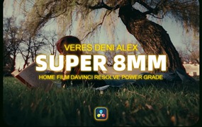 Veres Deni Alex 9种老式家庭录像Super 8mm胶片模拟达芬奇调色节点预设包 Super 8mm Home Film Emulation Power Grades