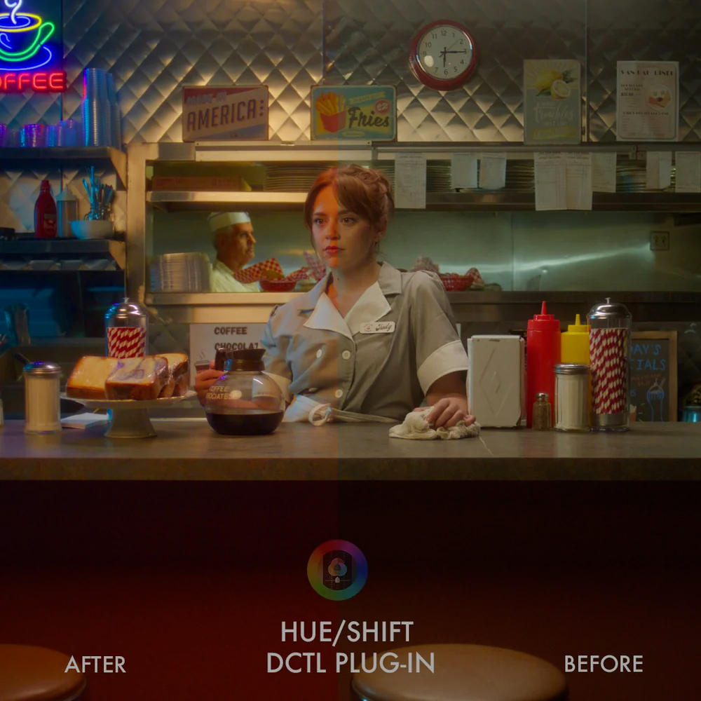 PixelTools - hueShift DCTL Plug-In 完美电影感胶片模拟减色饱和度色彩分级达芬奇DCTL调色插件 , 第2张