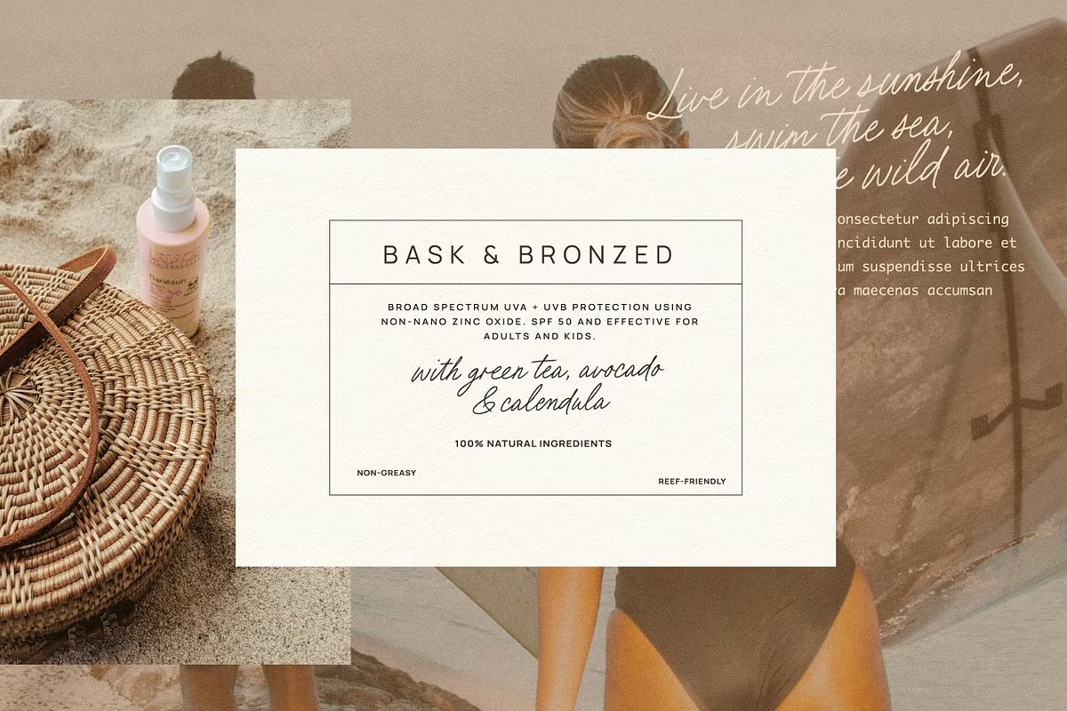 时尚优雅女性化手写铅笔签名包装品牌设计PSAI英文字体安装包 Beach Bound Script Typeface , 第7张