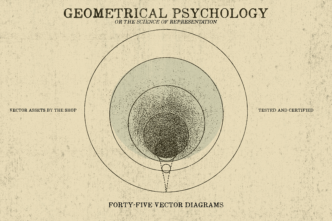 80年代复古美学几何学术科研矢量插图素材合集 Geometrical psychology diagrams 图片素材 第3张