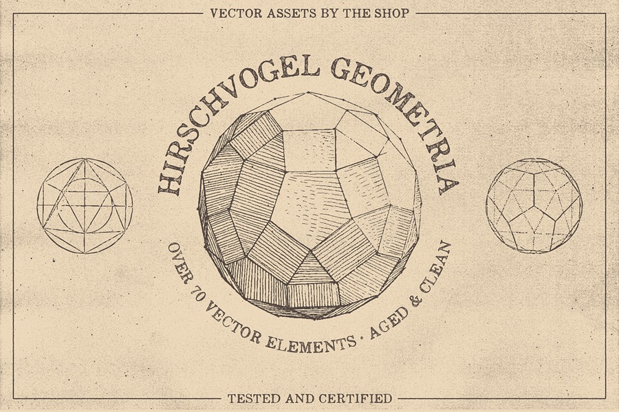 古老数学几何学术科研复古矢量插图素材合集 Hirschvogel geometria vector assets 图片素材 第3张