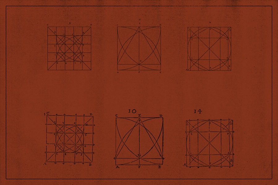 古老数学几何学术科研复古矢量插图素材合集 Hirschvogel geometria vector assets 图片素材 第10张