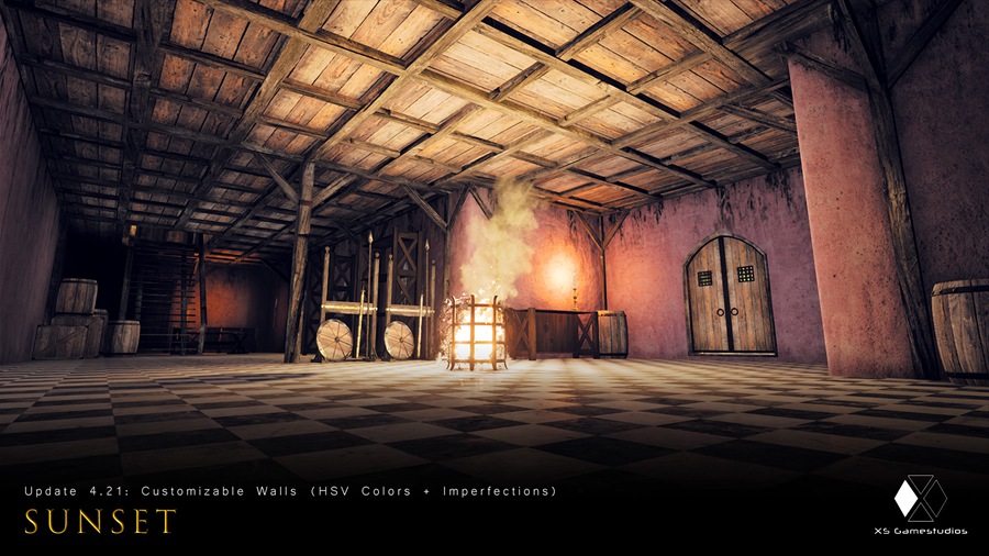 UE素材 日落场景中世纪砖砌城堡建筑教堂房屋3D模型素材 Unreal Engine – Sunset – Modular Medieval Brick Buildings , 第10张