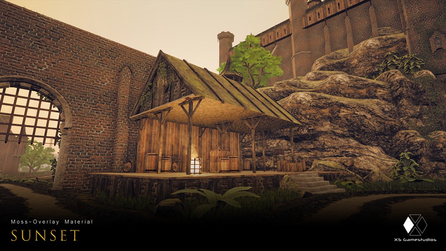 UE素材 日落场景中世纪砖砌城堡建筑教堂房屋3D模型素材 Unreal Engine – Sunset – Modular Medieval Brick Buildings , 第15张