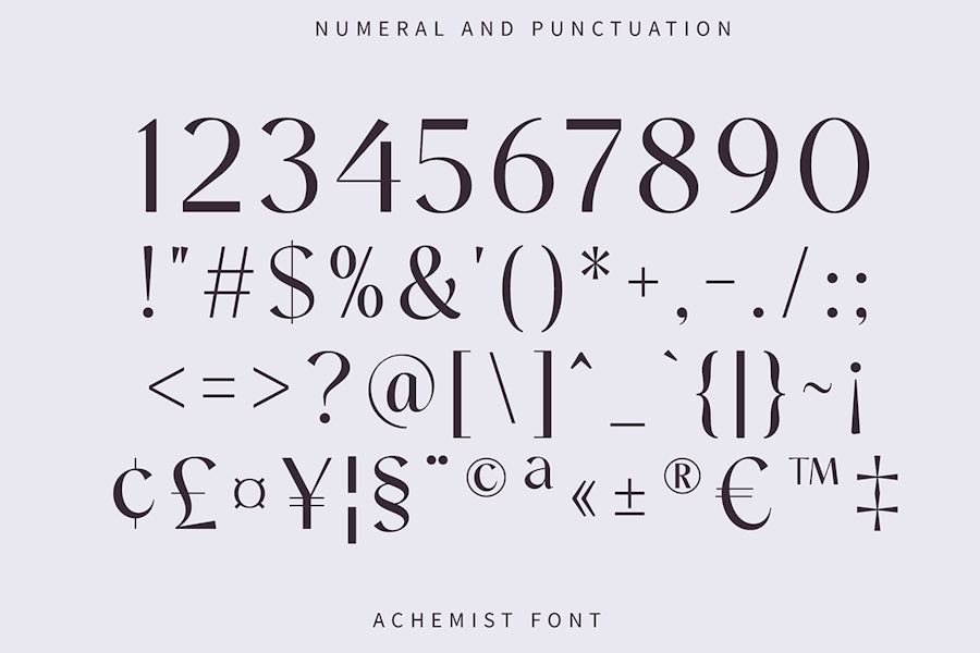 优雅品牌杂志海报徽标设计无衬线英文字体安装包 Achemist Modern Font , 第5张