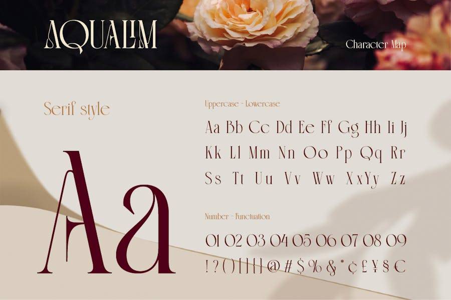 优雅美学杂志海报徽标婚礼设计衬线英文字体安装包 Aqualim Signature , 第9张