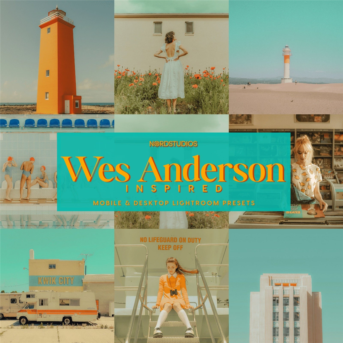 韦斯·安德森风格复古大胆饱和色彩电影美学LR调色预设包 'WES ANDERSON - INSPIRED' LIGHTROOM PRESETS PACK , 第1张