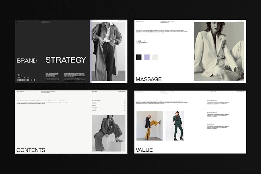 极简美学品牌营销策划提案简报设计ppt模版 Brand Strategy Presentation Template , 第6张