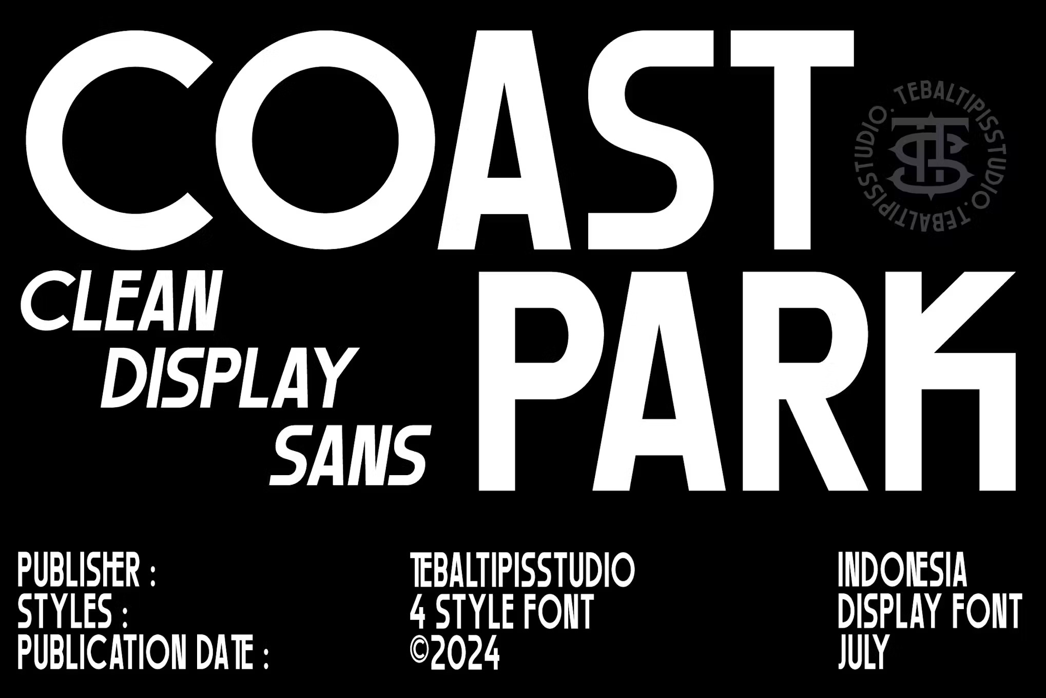 现代品牌海报标牌徽标设计无衬线英文字体安装包 Coast Park – Modern Sans Branding , 第1张