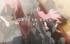 唯美静止系AE动漫剪辑工程项目文件叠加视频预设VFX特效 Cartyx Editing Pack #1