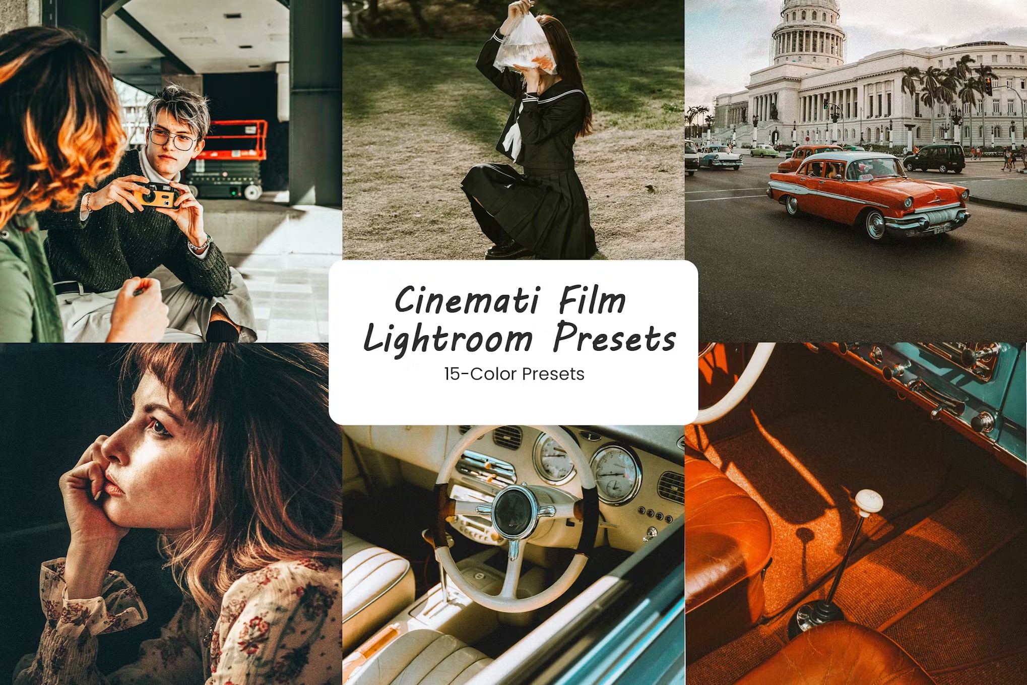 现代街道电影美学胶片模拟照片后期调色Lightroom预设 Cinemati Film Lightroom Presets 插件预设 第1张