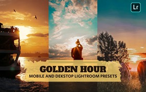 7组日落旅行博主摄影照片调色Lightroom预设 Golden Hour Lightroom Presets Dekstop and Mobile