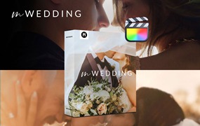 MotionVFX – mWedding 梦幻优雅永恒浪漫婚礼电影感文字标题转场+LUT预设FCPX插件包