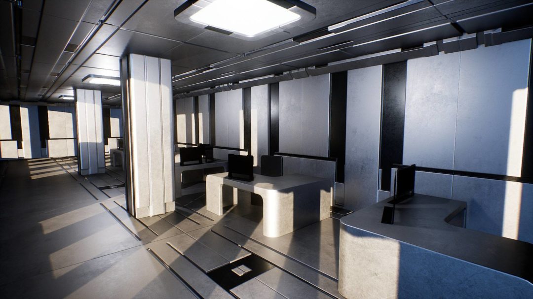 UE素材 未来科幻赛博朋克飞船走廊房间大厅场景3D模型 Unreal Engine – Sci-Fi Interior Pack , 第2张