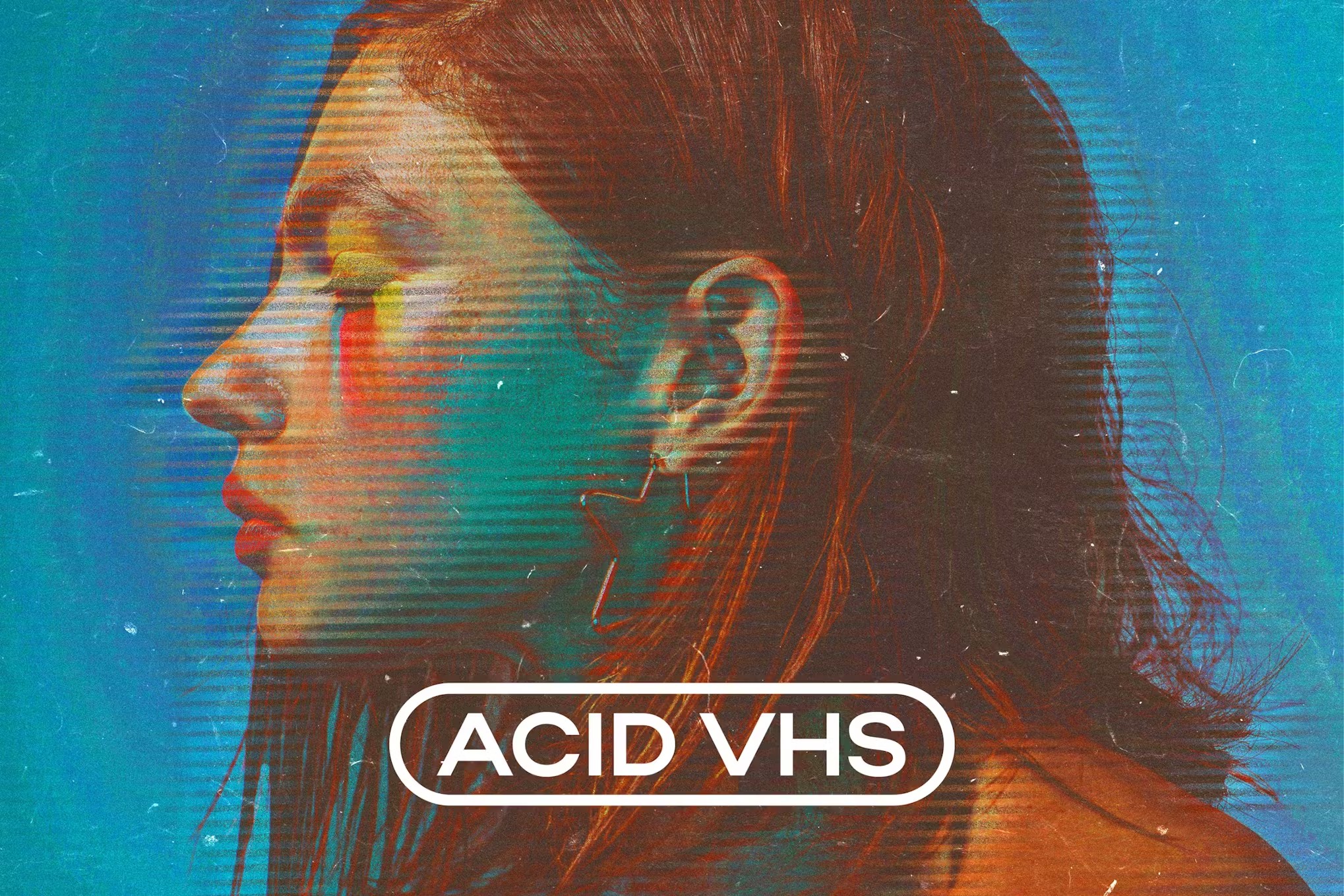 潮流酸性VHS信号故障模拟照片效果PS特效滤镜样机模板 Acid VHS Photo Effect 插件预设 第1张