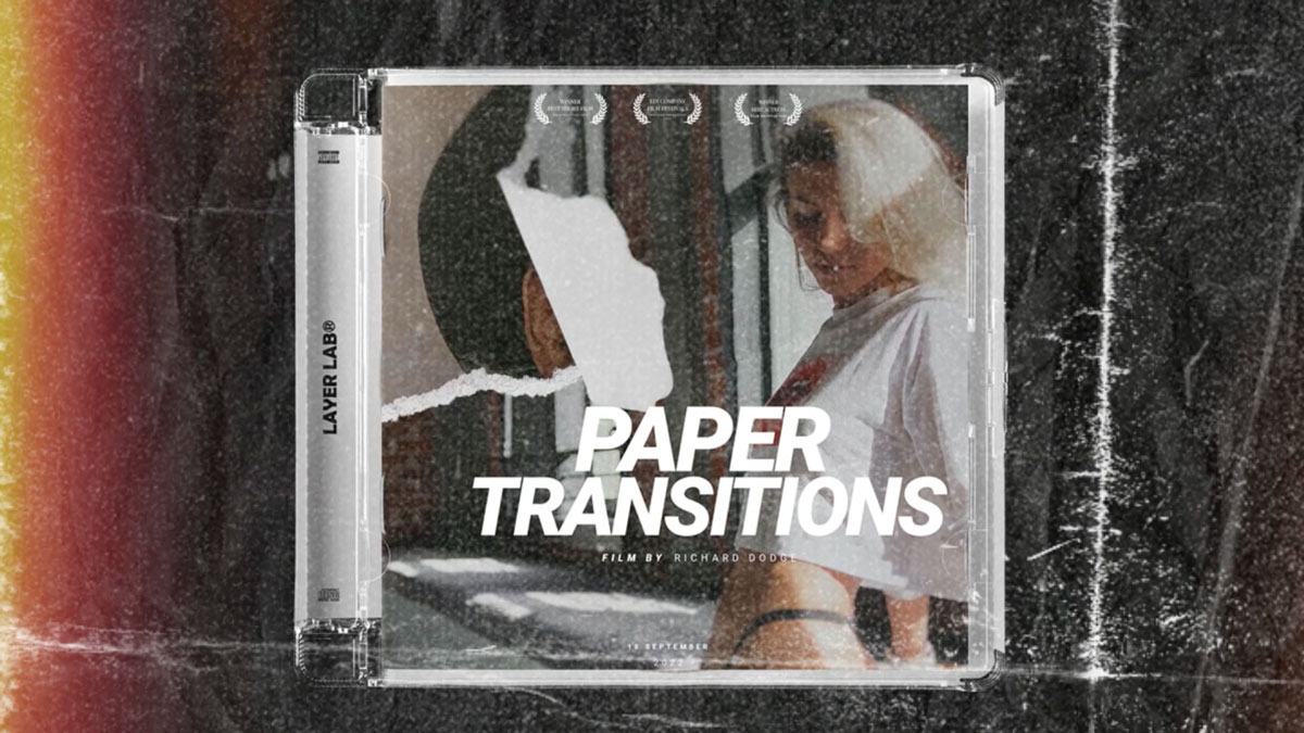 PR预设：新潮复古VLOG撕纸褶皱拼贴艺术定格动画PR转场预设 Paper Transitions . 第1张