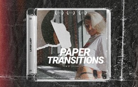 PR预设：新潮复古VLOG撕纸褶皱拼贴艺术定格动画PR转场预设 Paper Transitions