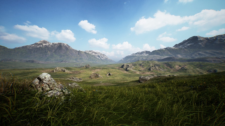 UE素材 虚拟引擎草原草甸山地地形3D模型 Unreal Engine – Brushify – Grasslands Pack , 第1张