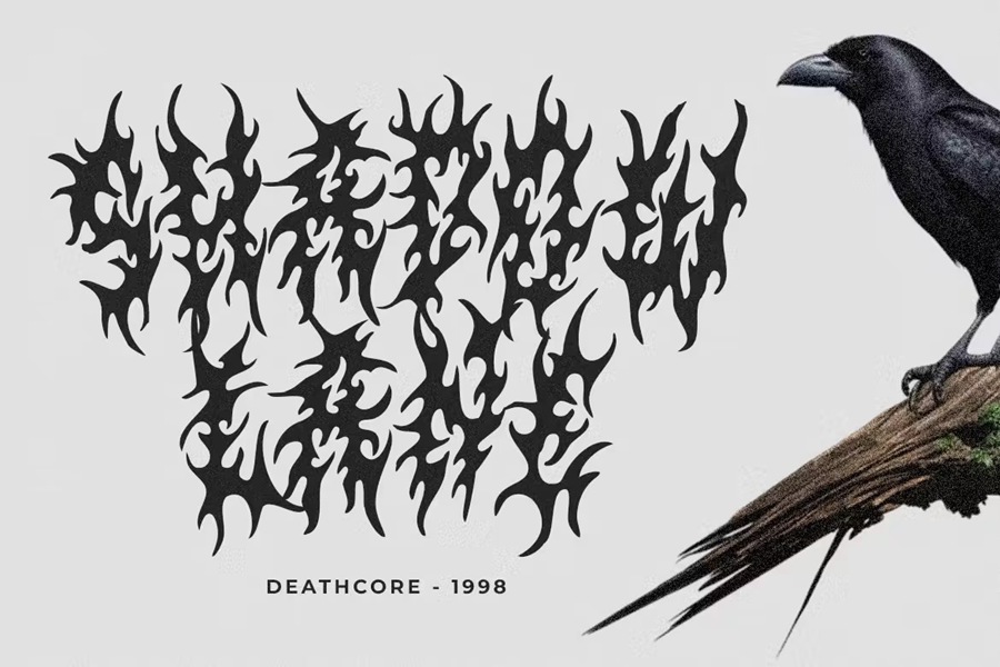 哥特式恐怖死亡金属美学设计装饰英文字体安装包 PC Superion – Death Metal Font , 第3张