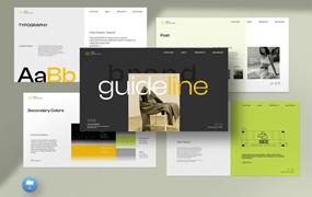 现代简约品牌市场商业计划介绍演示文稿设计Keynote模版 Bee Brand Guideline Keynote Template