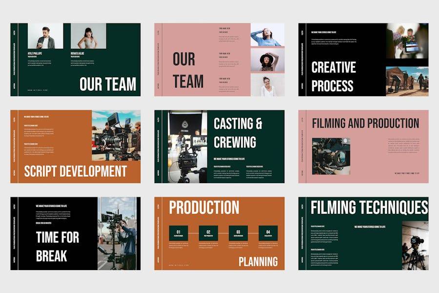 电影制作摄影作品集演示文稿设计Keynote模板 Witoku – Film Production Keynote Template , 第7张
