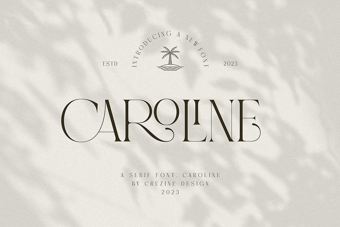 时尚复古品牌网站婚礼设计衬线英文字体安装包 Caroline Luxury Serif , 第5张