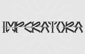 Studio Innate 赛博机能游戏优雅神秘奢华抽象艺术海报徽标标题LOGO设计装饰英文字体 Imperatora