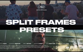 FOUR EDITORS 复古创意美学电影分屏遮罩视频叠加层素材 SPLIT FRAMES PRESETS