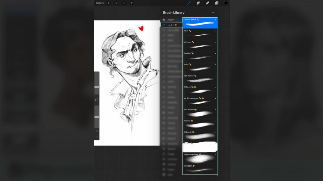 14款逼真线条水墨数字艺术绘画procreate笔刷画笔设计素材 EL Procreate Brushpack , 第4张