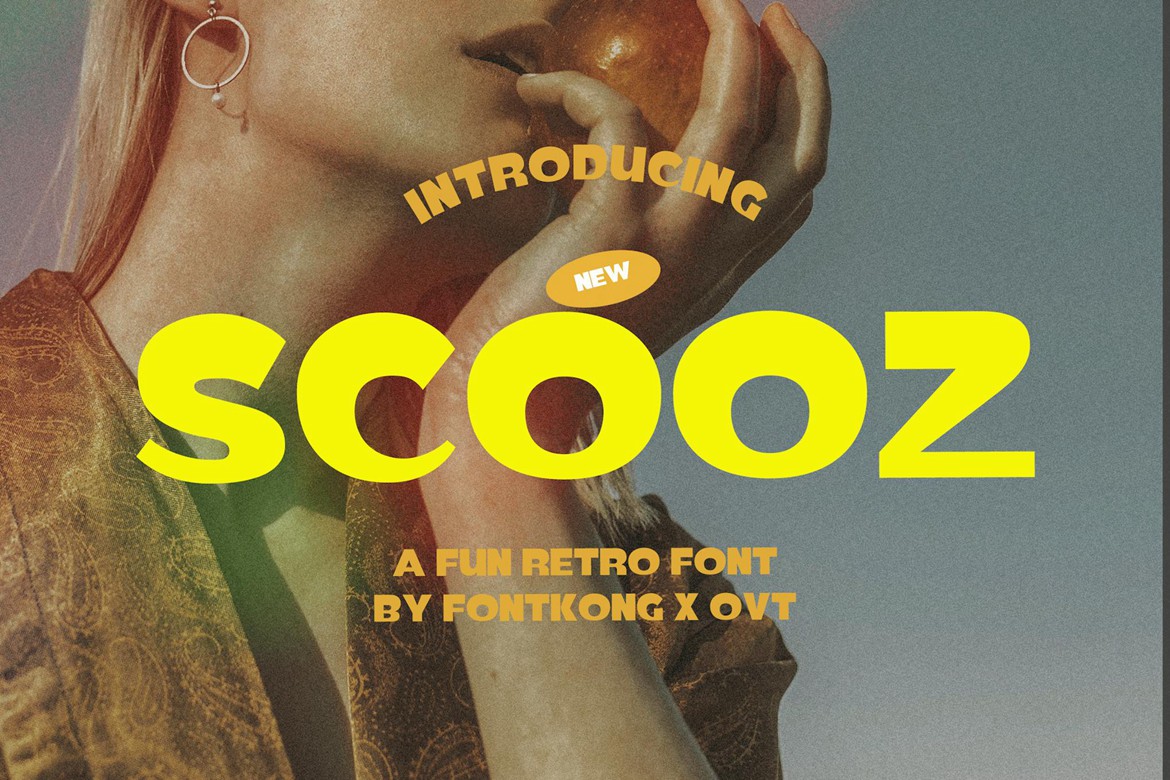 现代复古品牌海报徽标设计无衬线英文字体安装包 Scooz – A Fun Retro Font , 第1张