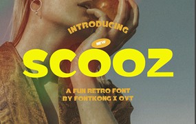 现代复古品牌海报徽标设计无衬线英文字体安装包 Scooz – A Fun Retro Font