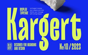 高质量极简精致现代品牌设计海报杂志排版英文字体 Kargert Typeface