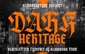 现代包装海报徽标设计装饰黑体英文字体安装包 Dark Heritage – Modern Blackletter Style