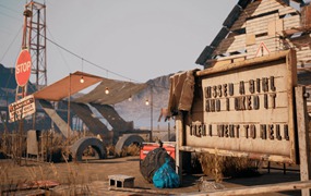 UE素材 狂野废弃荒漠西部补给站房屋3D模型 Unreal Engine – Wasteland