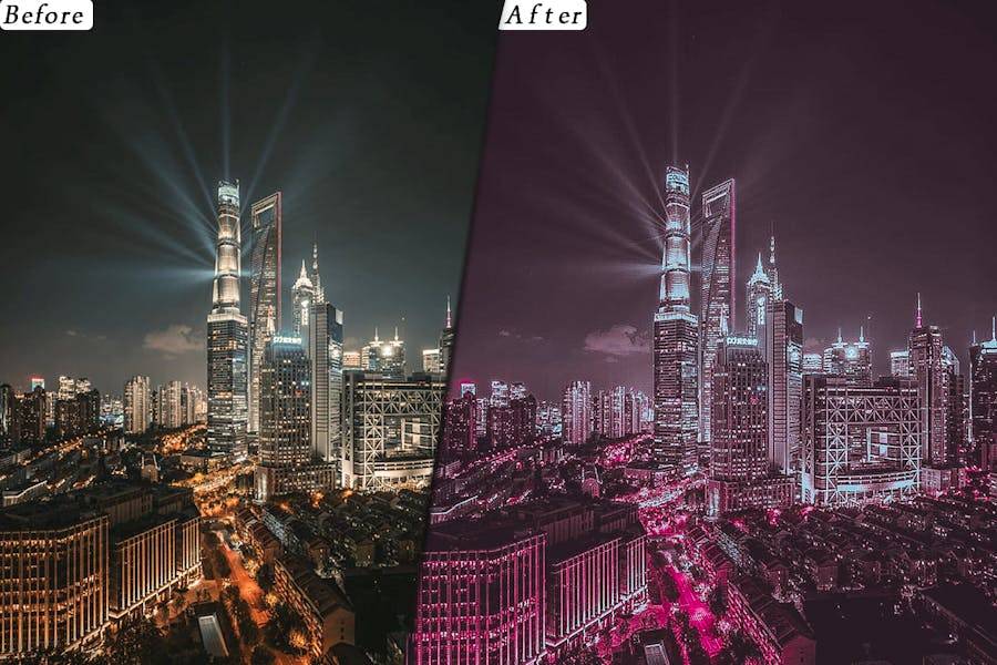 未来派城市街头电影摄影照片调色Lightroom&LUTs预设 Futuristic Mood Presets – luts Video Premiere Pro , 第2张