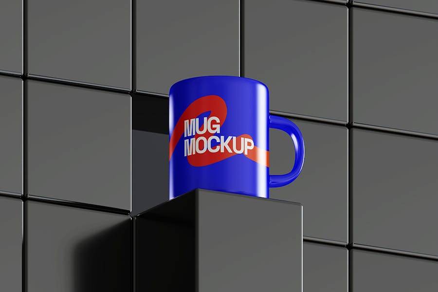 高级黑化风品牌LOGO设计马克杯水杯展示效果图PS贴图样机素材 Mug Mockup , 第2张