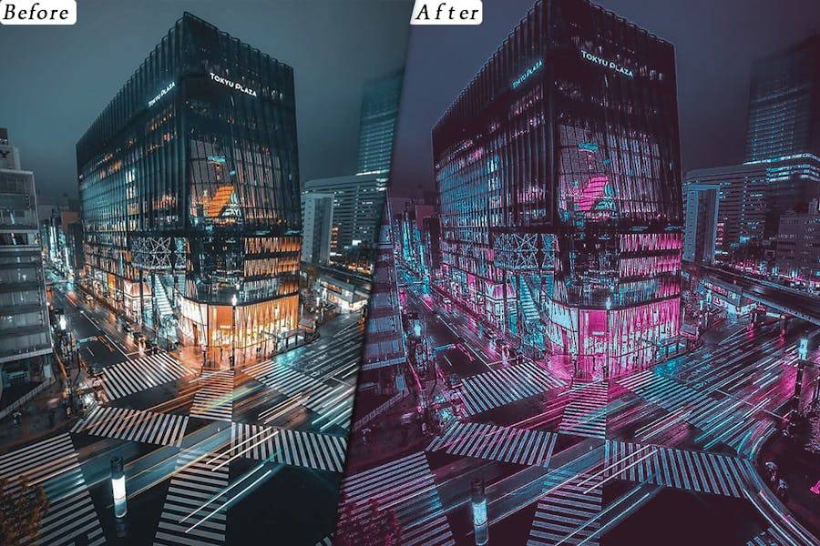 未来派城市街头电影摄影照片调色Lightroom&LUTs预设 Futuristic Mood Presets – luts Video Premiere Pro , 第3张