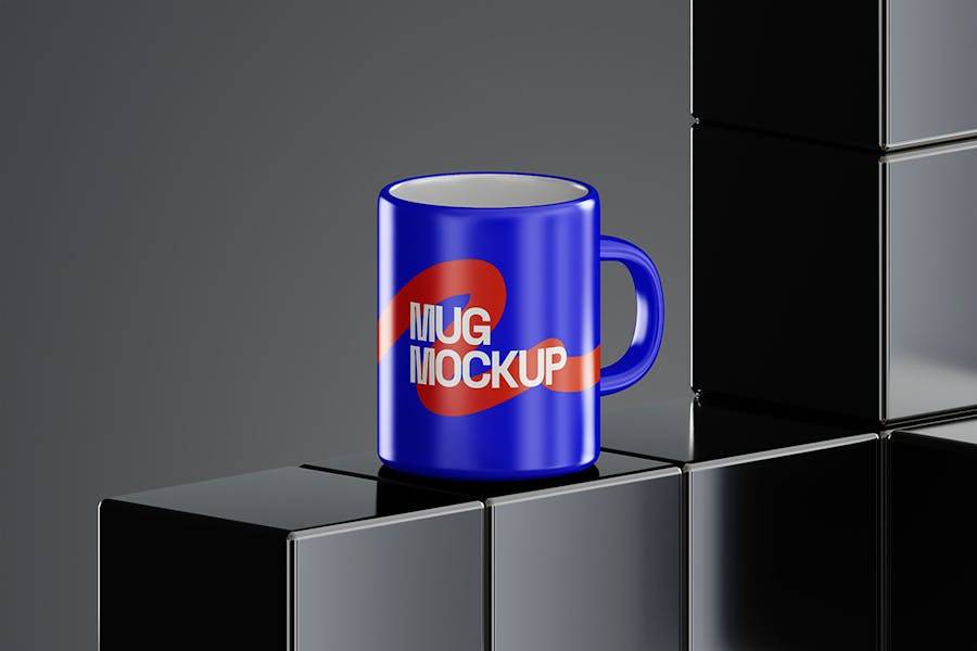 高级黑化风品牌LOGO设计马克杯水杯展示效果图PS贴图样机素材 Mug Mockup , 第3张