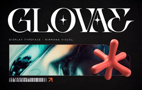 未来科幻复古品牌海报徽标设计衬线英文字体安装包 Glovae Modern – Logo Font